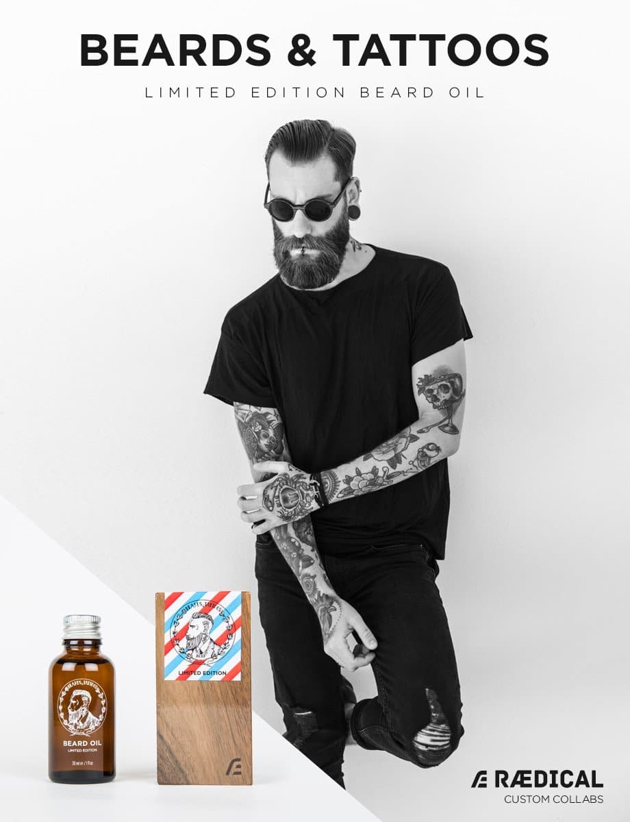Beards & Tattoos beard oil - Rӕdical Raedical