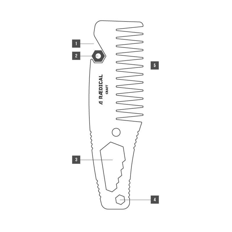 Craft Comb Multi-tool - Rӕdical Raedical