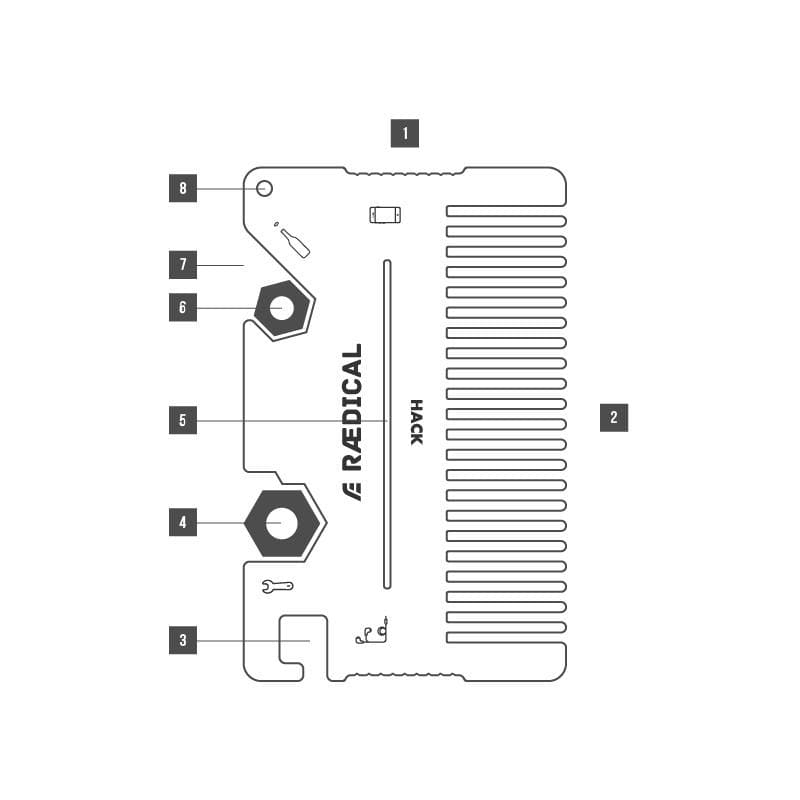 Hack Comb Multi-tool - Rӕdical Raedical 